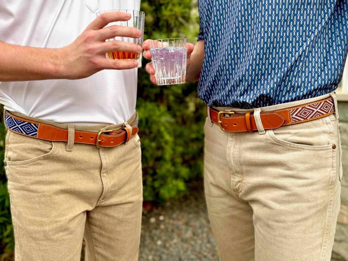 The Founder's Belt - Brown & White