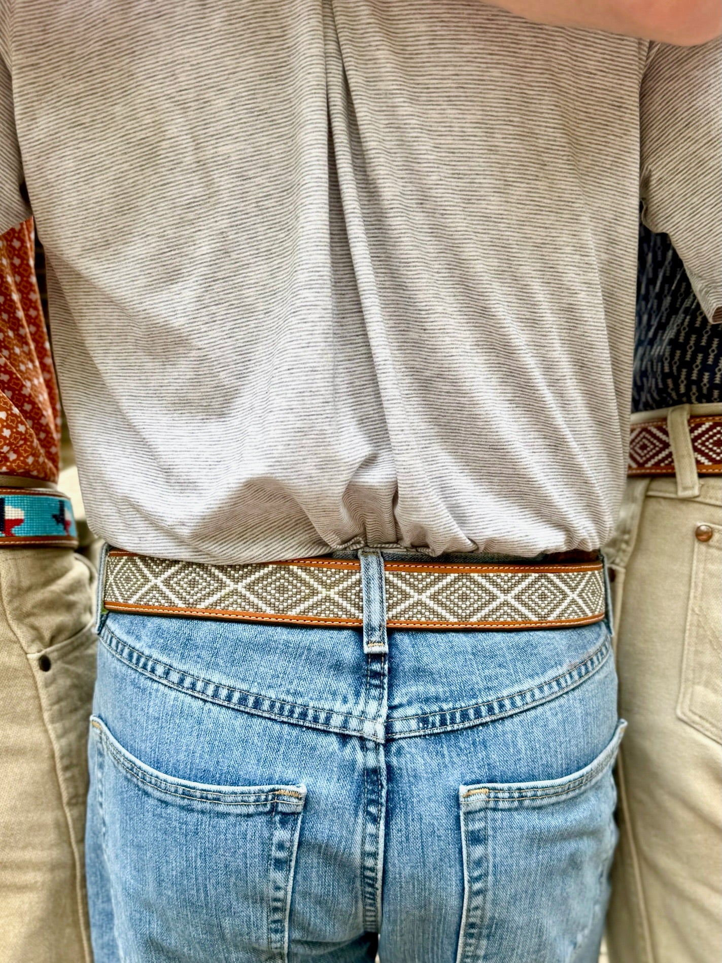 The Founder's Belt - Gray & White